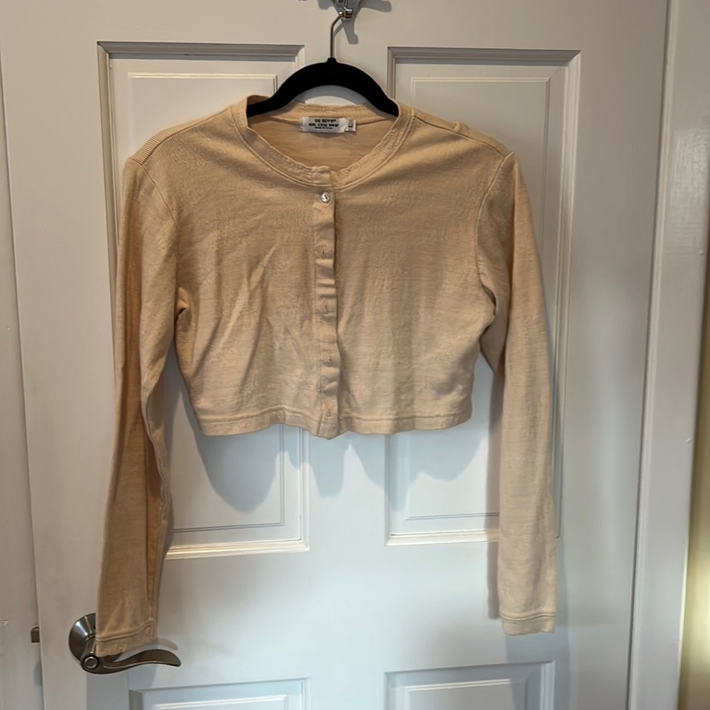 US BOYS large crop top cardigan. EUC